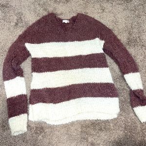 Maroon striped sweater. Size M. Never worn.
